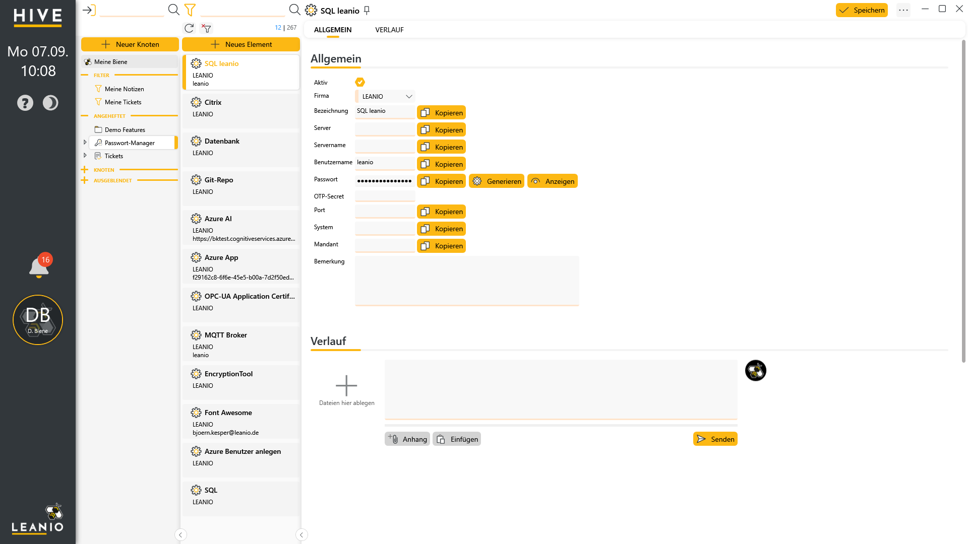 LEANIO Passwortmanager